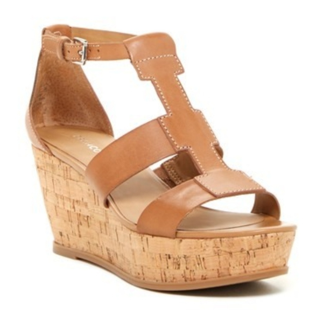 Franco Sarto Tan Falco Platform Wedge Sandal
